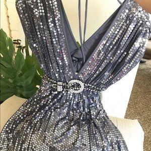 Sequins silver dress